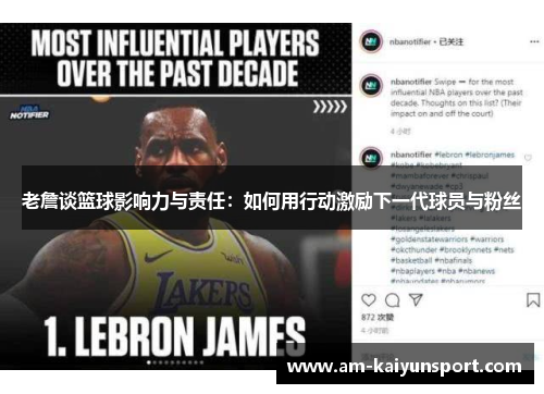 老詹谈篮球影响力与责任：如何用行动激励下一代球员与粉丝